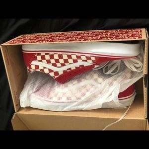 Red Checkered Vans